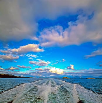 Speed Boat from Narvik to Lofoten, Norway