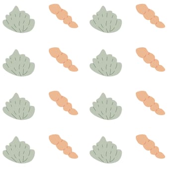 Childrens cute fashion pattern. Childish sea shell seamless background. Marine life elements pattern. Nursery design. Pastel colors. Clams background, seashells, seaweed print. Seashore beach elements