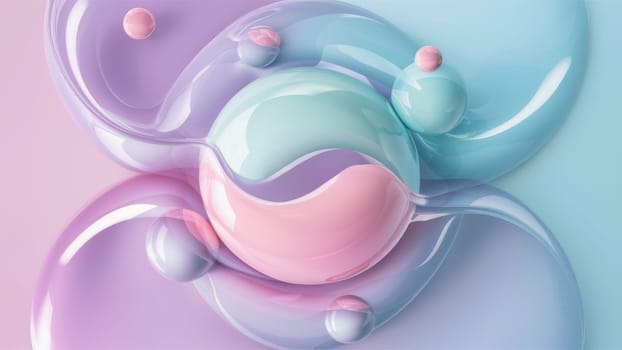 Abstract background with flowing shapes and pastel colors, creating a soft and harmonious visual effect.