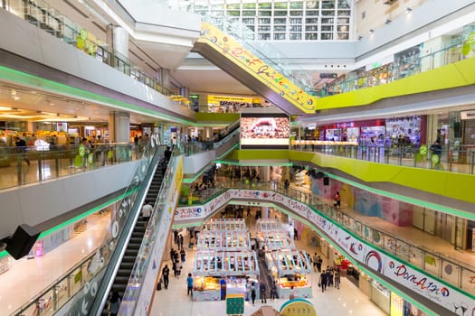Yau Tong, Hong Kong 30 March 2024: Interior of Domain shopping centre