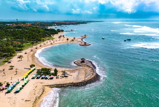 View of Nusa Dua resort area in the vicinity of Denpasar in southern Bali, Indonesia