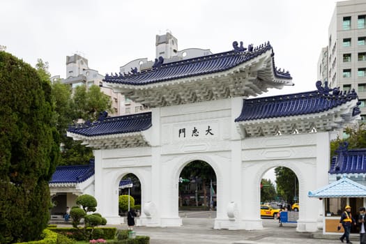 Taipei, Taiwan 05 February 2024: Chiang Kai shek Memorial Hall in Taipei of Taiwan