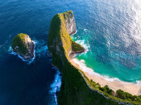 Airview of Kelingking Beach on Nusa Penida Island, Indonesia
