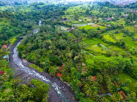 Agricultural landscape of Sidemen, in Karangasem Regency, Bali, Indonesia