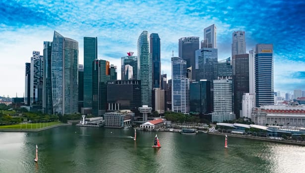 SINGAPORE - MAY 10, 2024: Business architecture of Singapore waterfront