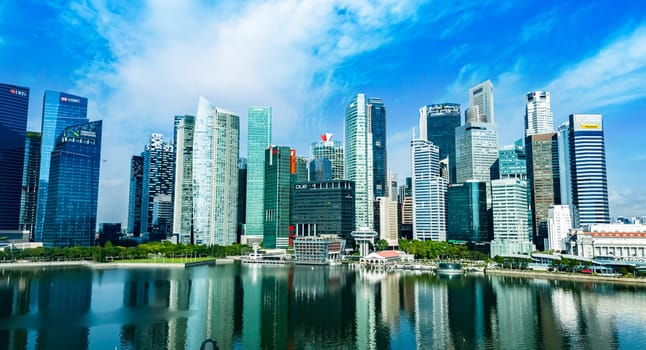 SINGAPORE - MAY 10, 2024: Business architecture of Singapore waterfront