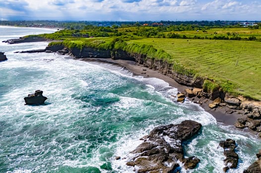 Cliff sea coast near Tanah Lot, Bali, Indonesia