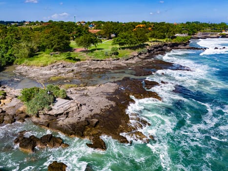 Cliff sea coast near Tanah Lot, Bali, Indonesia