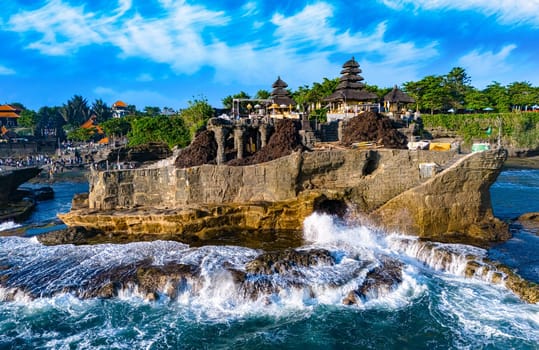 Cliff sea coast at Tanah Lot, Bali, Indonesia