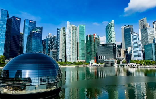 SINGAPORE - MAY 10, 2024: Business architecture of Singapore waterfront