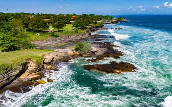 Cliff sea coast near Tanah Lot, Bali, Indonesia