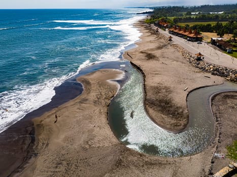 Cliff sea coast near Tanah Lot, Bali, Indonesia