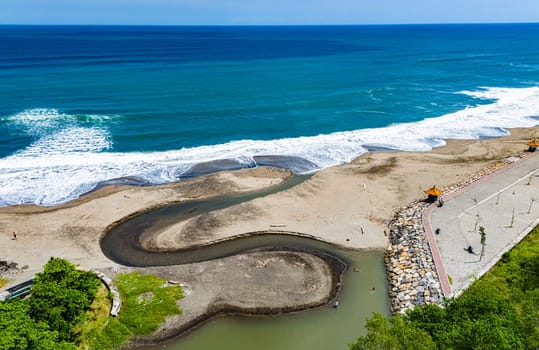 Cliff sea coast near Tanah Lot, Bali, Indonesia