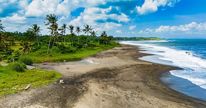 Cliff sea coast near Tanah Lot, Bali, Indonesia
