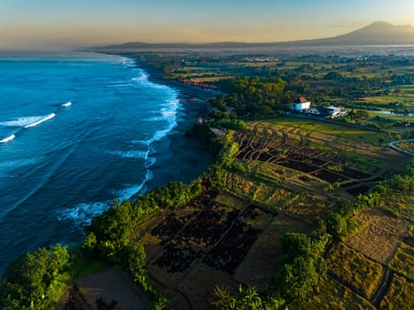 Cliff sea coast near Tanah Lot, Bali, Indonesia