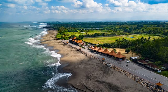Cliff sea coast near Tanah Lot, Bali, Indonesia