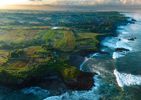 Cliff sea coast near Tanah Lot, Bali, Indonesia