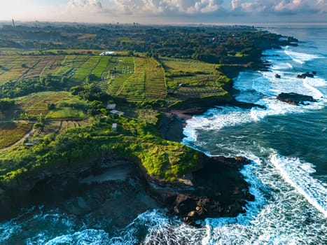 Cliff sea coast near Tanah Lot, Bali, Indonesia
