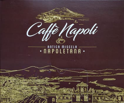 Cracow, Poland - November 3, 2021: Presentation of Italian Caffe Napoli at Enoexpo and Gastrofood - Trade Fair for Food and Drinks for Catering