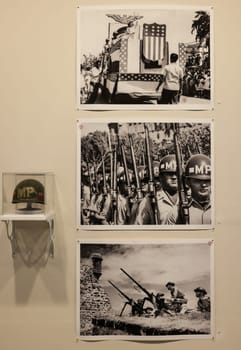 Venice, Italy - May 7 2024: Foreigners Everywhere 60th Venice Art Biennale in Venice. The Museum of the Old Colony by Pablo Delano. Art installation Explores the Legacies of Colonialism in Puerto Rico