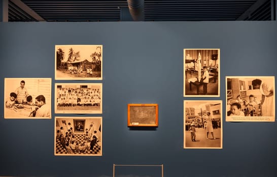 Venice, Italy - May 7 2024: Foreigners Everywhere 60th Venice Art Biennale in Venice. The Museum of the Old Colony by Pablo Delano. Art installation Explores the Legacies of Colonialism in Puerto Rico