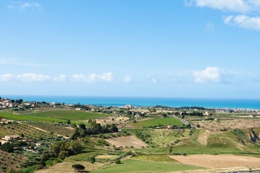 Panoramic view of the province of Agrigento