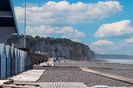 Dieppe, Beach and cliff in Dieppe area. Normandy, France
