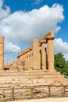 Agrigento, Sicily, Italy May 3 2024: The Temple of Juno in the Valley of the Temples in Agrigento