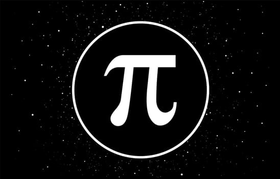Pi day. Science Space Illustration