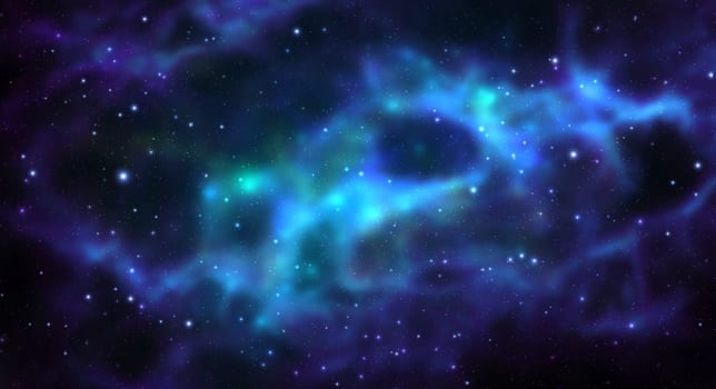 Space vector background with realistic nebula and shining stars. Magic colorful galaxy