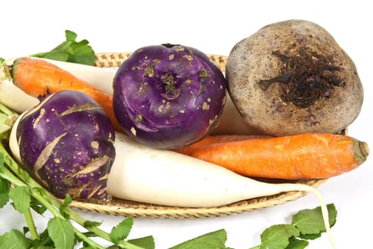 Root vegetables used for salad mostly in winter season