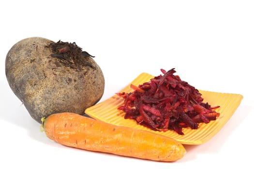 Beetroot vegetable vitamin is used for salads and borscht in Eastern Europe
