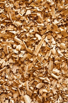Solid surface bulk shredded waste wood shavings