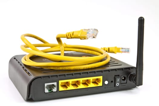 Desktop Home ADSL modem on a white background