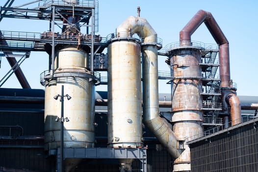 Le Fonds Belval Esch sur Alzette, center of the Luxembourg iron and steel industry, smelting works and blast furnace mixed with modern architecture, 10.06.2024