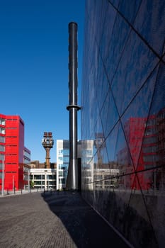Le Fonds Belval Esch sur Alzette, center of the Luxembourg iron and steel industry, smelting works and blast furnace mixed with modern architecture, 10.06.2024
