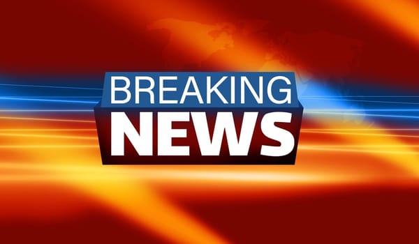 Colorful live breaking news background. 3d illustration