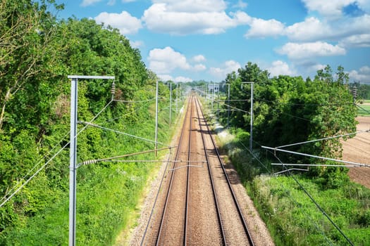 view of railway in the countryside