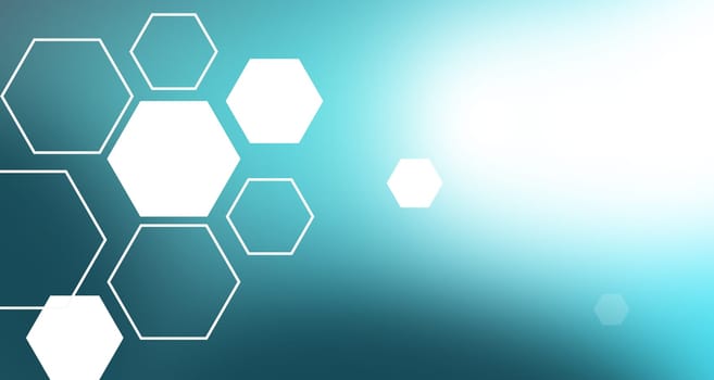 Medical abstract background, hexagonal shapes background.