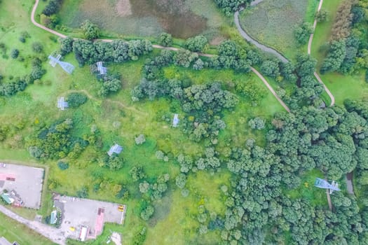 Suburban park and glade. Suburban landscape suburbs