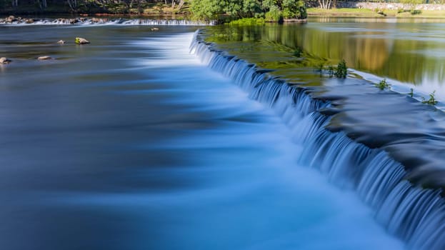 River waterfall in Adafufe, Cavado river, Braga. Portugal