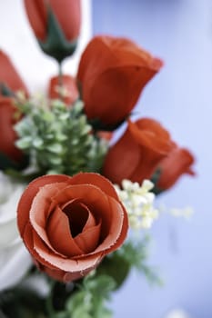 Detail of old bouquet of flowers, romantic gift