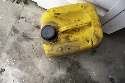 Detail of dirty and used oil, pollution and destruction of the environment