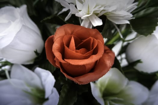 Detail of old bouquet of flowers, romantic gift