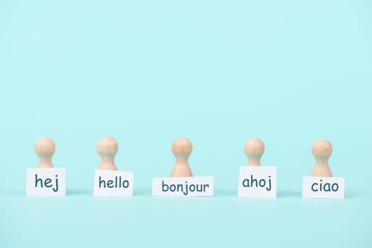 European languages, word hello in different language spoken in Europe, concept of multilingual business and community, multilingualism in the EU