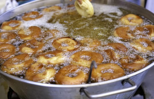 Detail of sweet and greasy dessert, traditional preparation