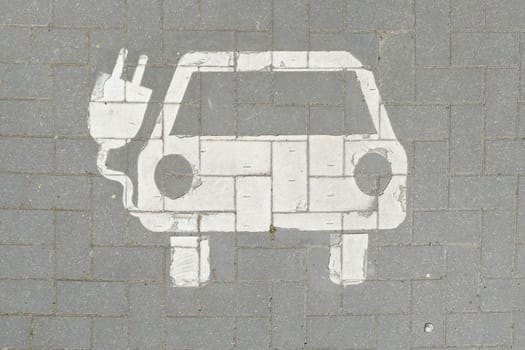 Pictogram charging station for electric cars, Germany