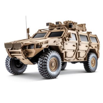 Bushmaster Protected Mobility Vehicle isolated on white AI generated image