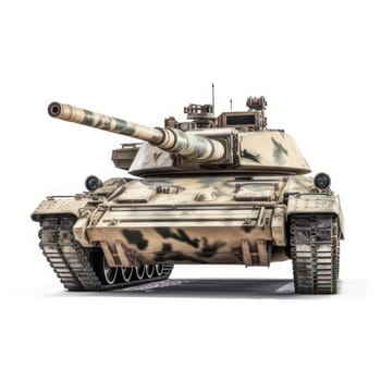 Leopard 1 main battle tank isolated on white AI generated image