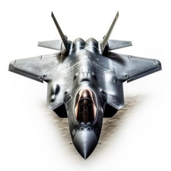 F-35 Fighter jet isolated on white AI generated image
